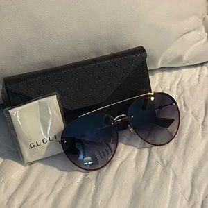Gucci Sunglasses GG0351S 001 Red, Gold